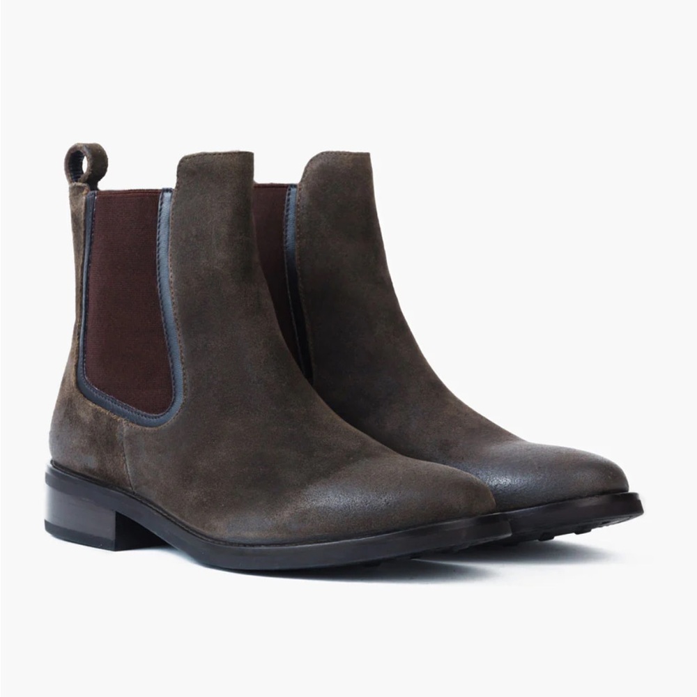 Thursday Boot Company Duchess Dark Olive Suede Chelsea Boots Size 9